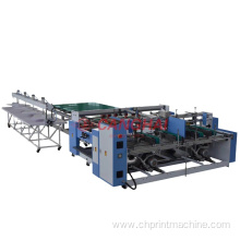 Semiautomatic 2 pieces carton box folding gluing machine